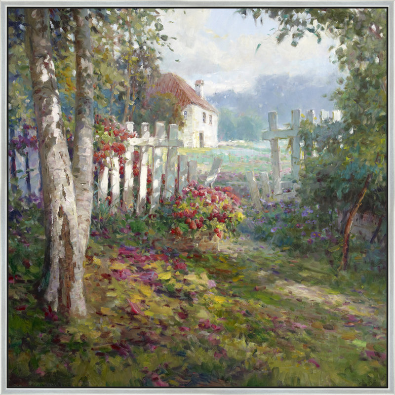 "Gate Of Rosy Welcome", H 47 po x l 47 po, Argent argent