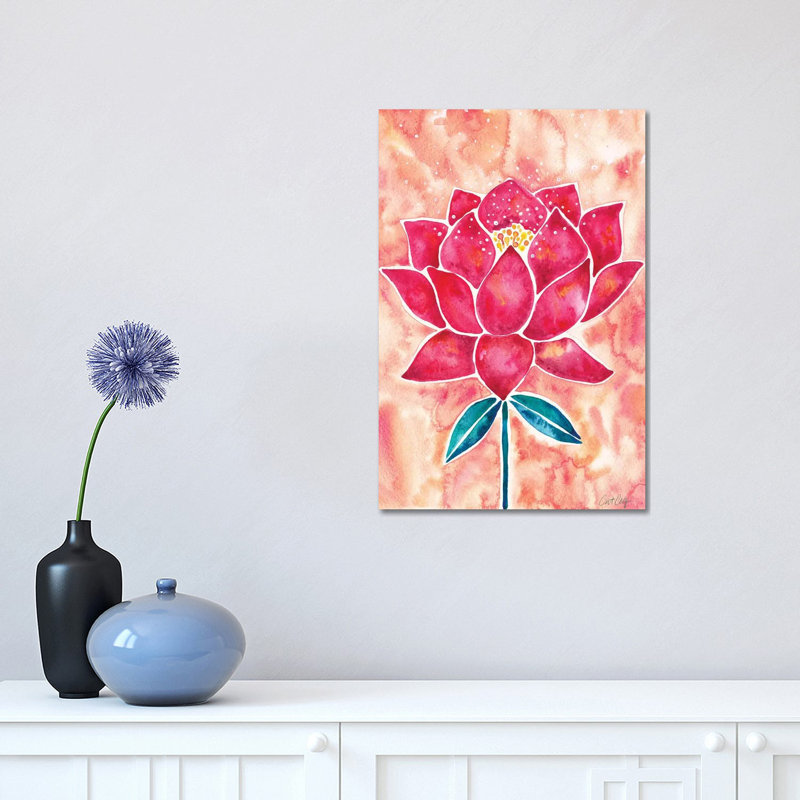 Strickler pêche fond magenta fleur de lotus, 18 po x 12 po x 1,5 po