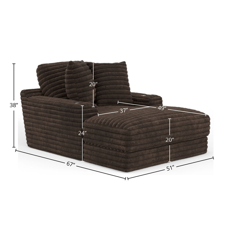 Chaise rembourrée Alcoa, Polyester brun