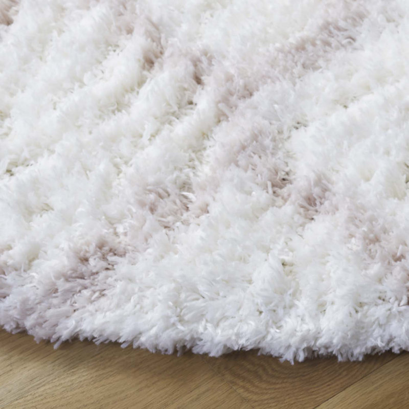 Natosha Shag Performance Geometric Rug, Round 4'