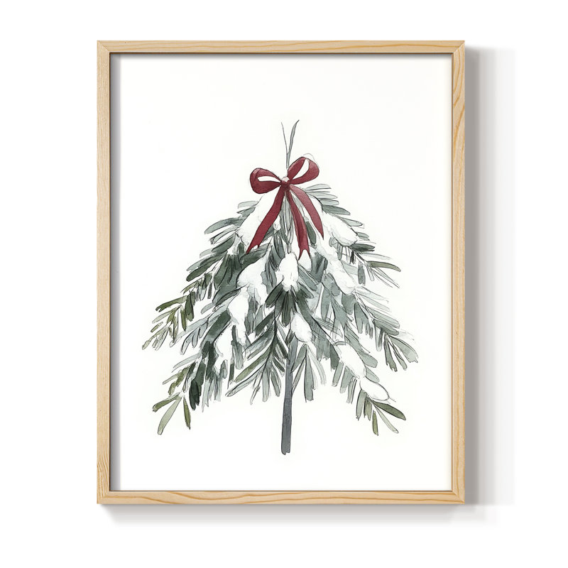 «Christmas Holiday Art DCCDXLV III», reproduction d'art encadrée - bois massif, H 11 po x l 9 po, Naturel