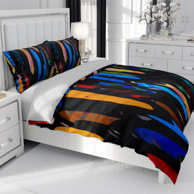 Ensemble de housse de couette à rayures Memphis