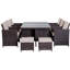 Ingmar 10 - Person Patio Dining Set with Rectangular Table , Cushions Included-28646720