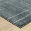 Tapis bleu / gris à motif géométrique Androscogin-56467614