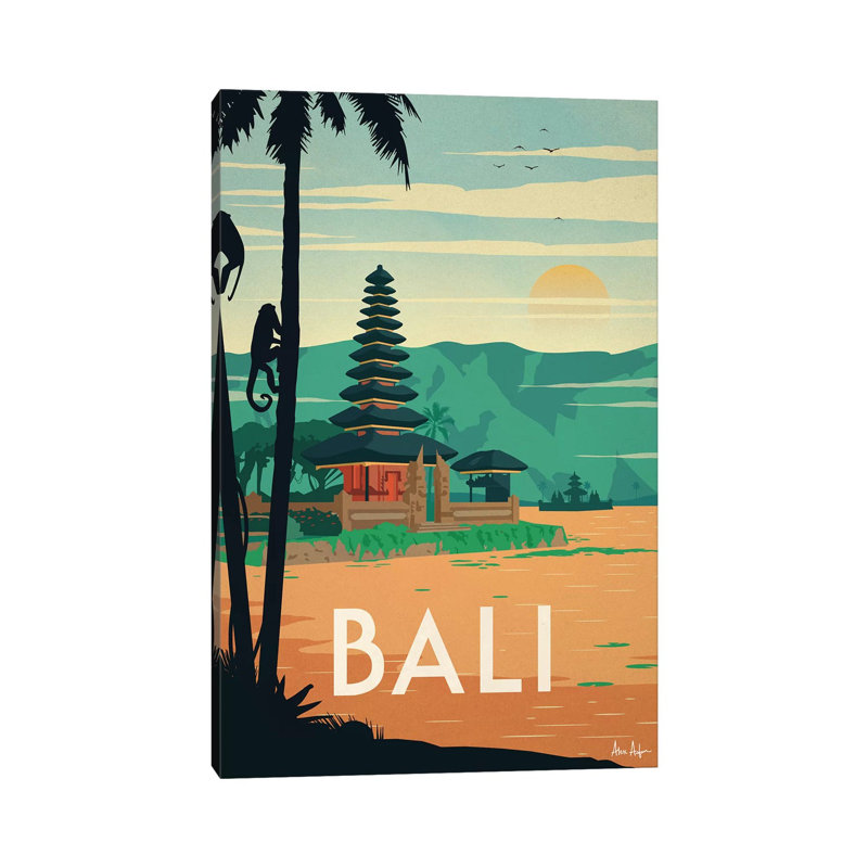Bali par Ideastorm Studios - Estampe numérique sur toile tendue avec châssis, H 60 po x l 40po x P 1,5 po