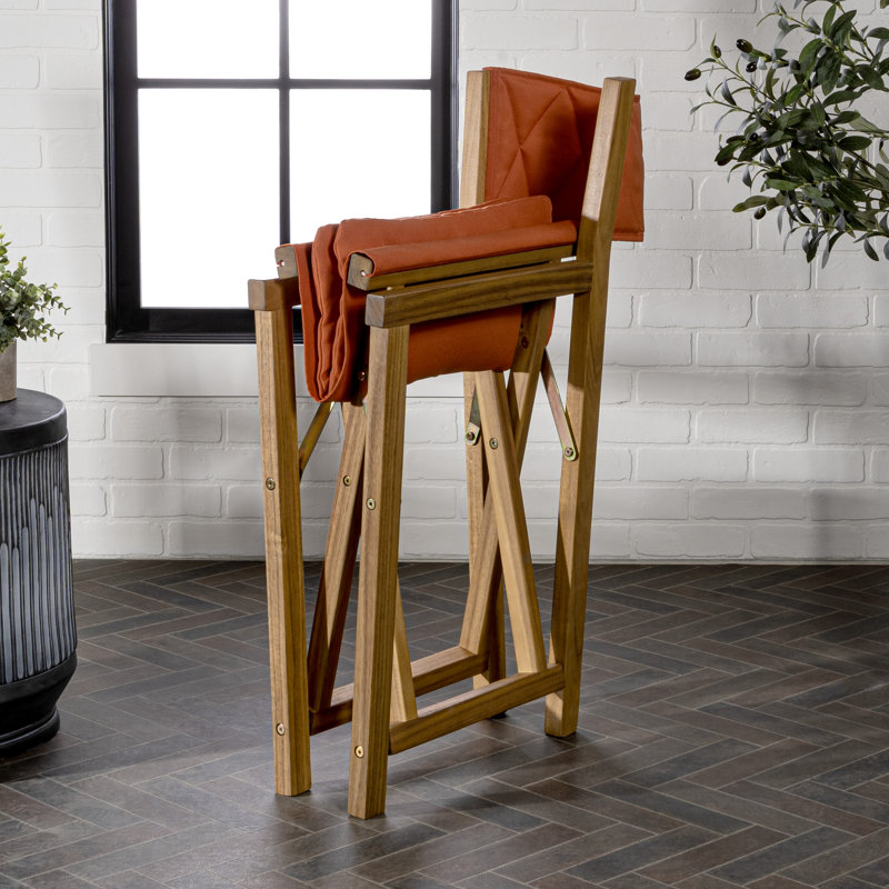 Tonora Folding Director Chair with Cushions, Orange