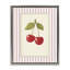 Cadre flottant délicat à motif de cerises sur rayures, design par Christine Simpson Art-1043673997-1043673985