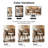 Modern Faux Leather Waterproof Upholstered Dining Chairs Set of 2 with Metal Legs, Mid-Century Kitchen Side Chairs-124571351-124571352