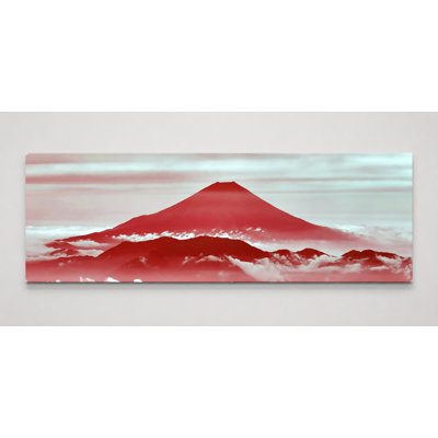 Red Mount Fuji — Panoramic Canvas Wall Art