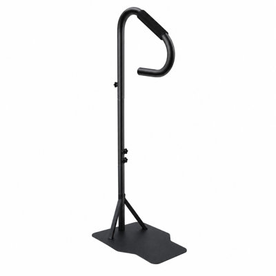 LED Spa Safety Handrail – Adjustable 35''–57'' Hot Tub Grab Rail with 360° Rotation, Slide-Under Base, Non-Slip Grip, 600lbs Capacity – Indoor/Outdoor Pool Support, Black, 57'' with Light