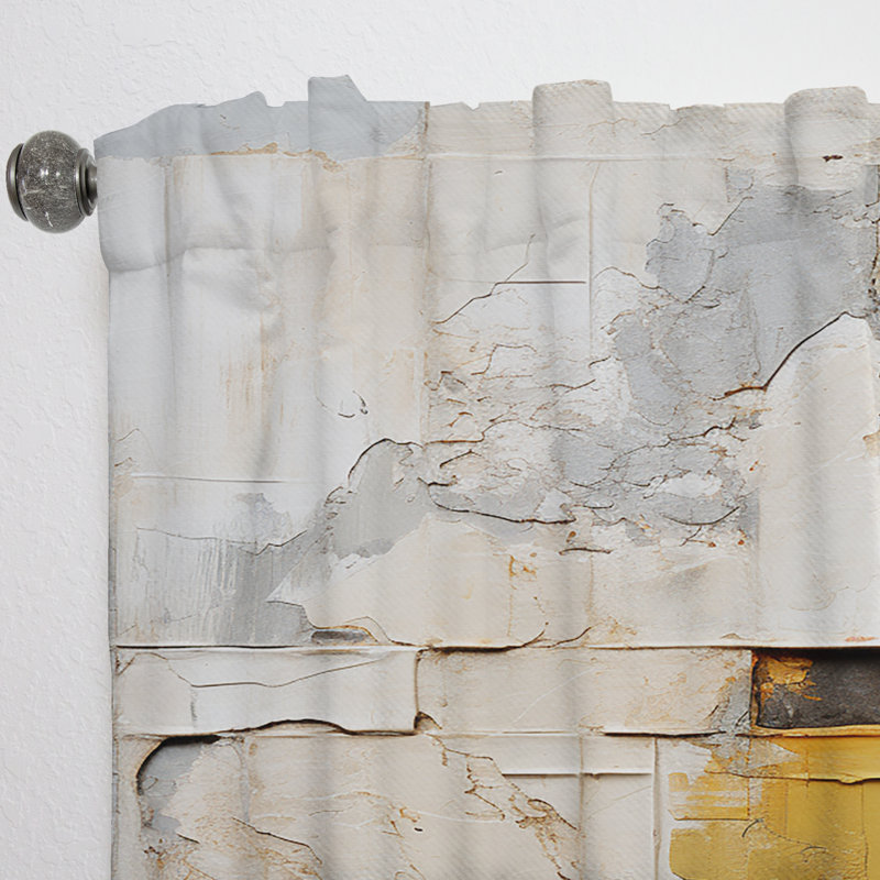 Abstract Assemblage I - Rideau en velours moderne - obscurcissant - 1 panneau, L 52 po x L 84 po