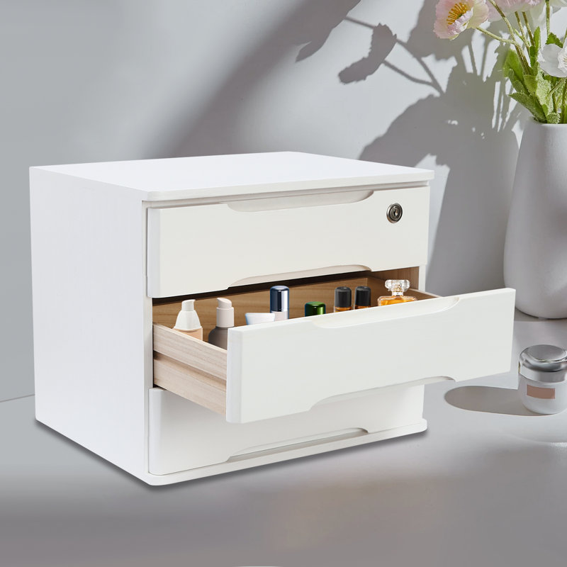 Villeroy Solid Wood Desk Organizer, White