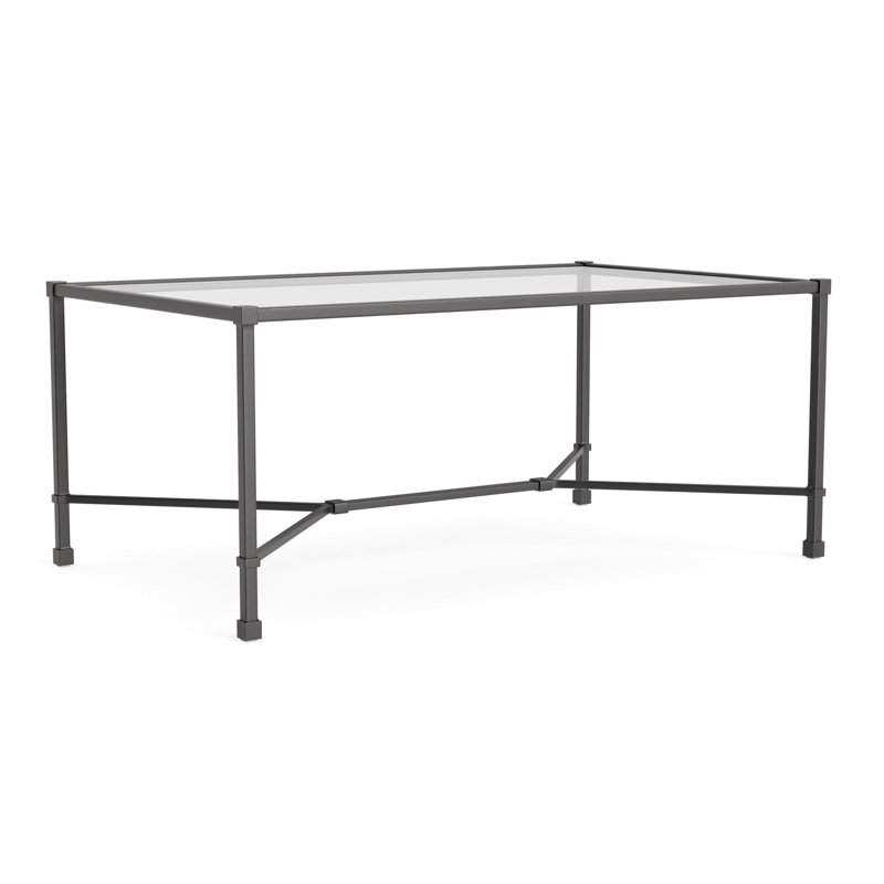 Venetian Outdoor Coffee Table, Textured Pewter