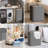 Laundry Hamper with Lid-Large Laundry Basket with Bamboo Handles, Grey Hampers for Laundry, Dirty Clothes Hamper