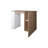 White And Natural Oak Kitchen Island With 1-Door And Open Storage