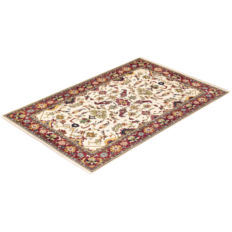 Eclectic One-of-a-Kind 6'3" x 9'5" Hand Knotted Area Rug