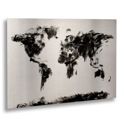« abstract map », impression sur métal