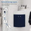 Meuble-lavabo flottant simple 16 po avec plateau en céramique et 2 portes Kedar