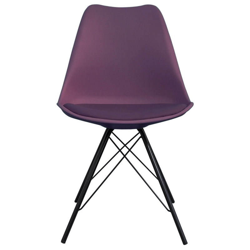 Aneta Plastic Side Chair, Purple