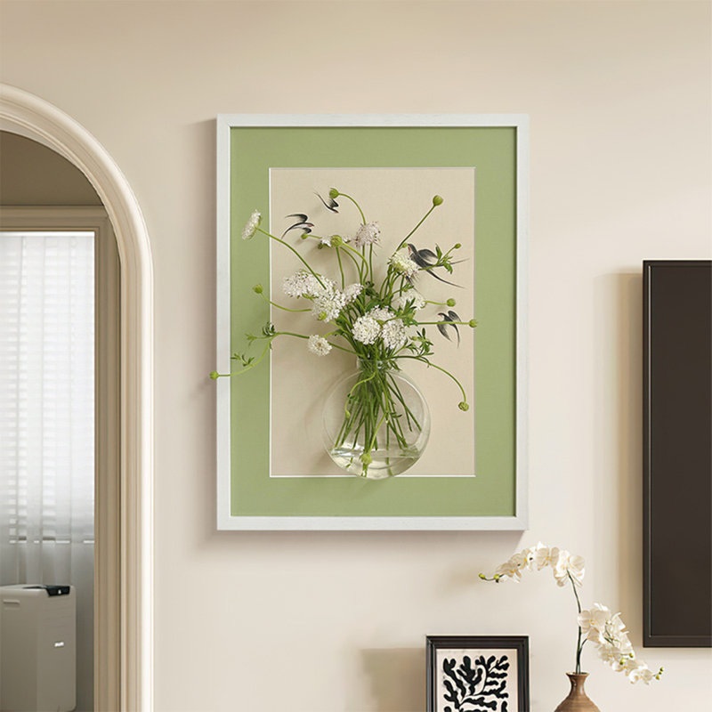 Green Rectangular Solid Wood Wall art