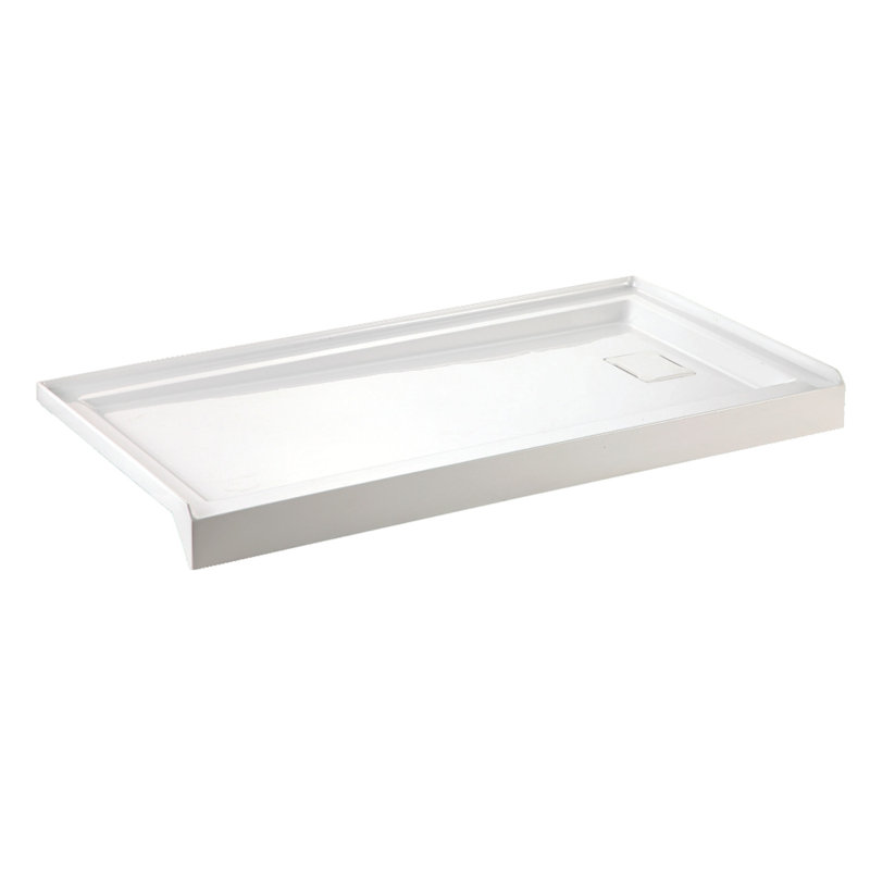 Kingston Brass Dominica 60-Inch x 32-Inch Acrylic Single Threshold Shower Base, Right
