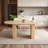 Oval Dining Table With Wood Strip Base-391441974