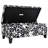 Luxury Storage Ottoman with Floral Patterned Fabric, Soft-Close Hinges, Multi-Functional Footrest & Seat for Living Room, Bedroom - Hidden Compartment for Blankets/Pillows-734062720