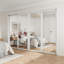 Porte de placard coulissante pleine grandeur 48 po x 48 po 1 miroir blanc pleine longueur avec ensemble de quincaillerie assemblé-88422486-114815623