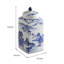 Shanquia 9.44" Handmade Blue White Chinoiserie Ceramic Ginger Jar/ Table Vase