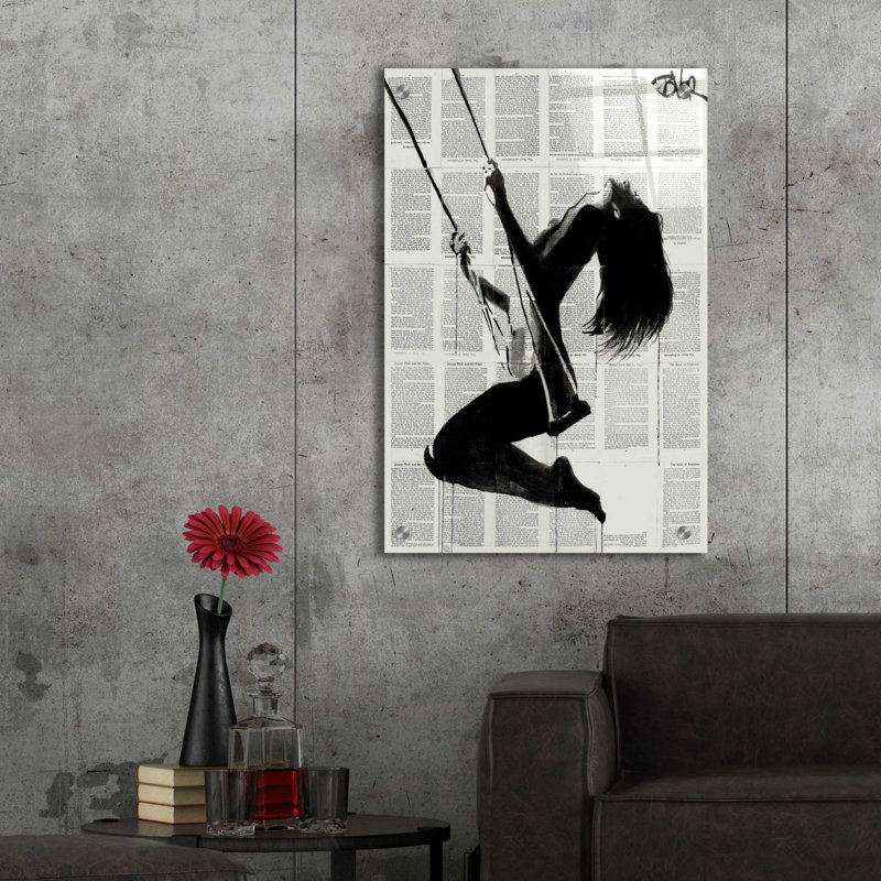 Trinx «The Lightness Of Being Again» par Loui Jover, art mural en verre acrylique, H 24 po x l 16 po x P 0,12 po
