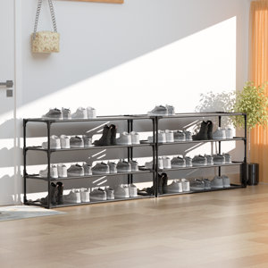 Steel 40 Pair Stackable Shoe Rack