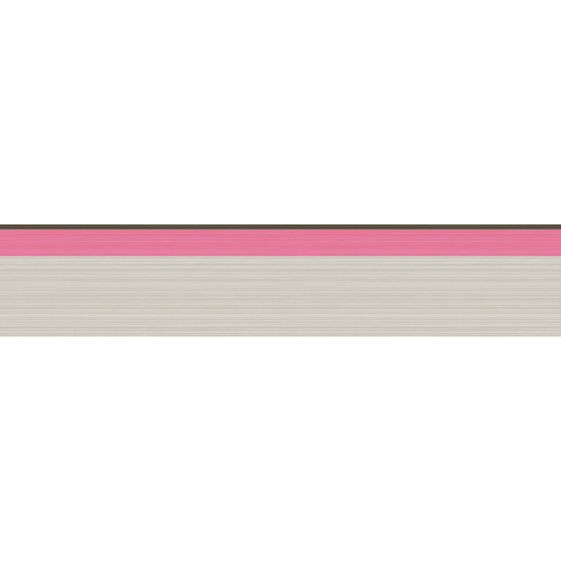 Marquee Jaspe Striped Wallpaper Border, Charcoal/Pink
