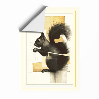 Squirrel on Branch Botanical - Framed Print