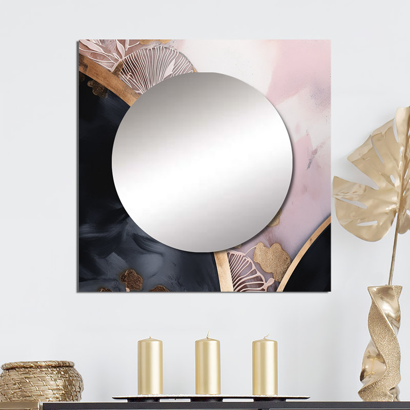Lavella - Art mural abstrait floral carré, 29 po x 29 po