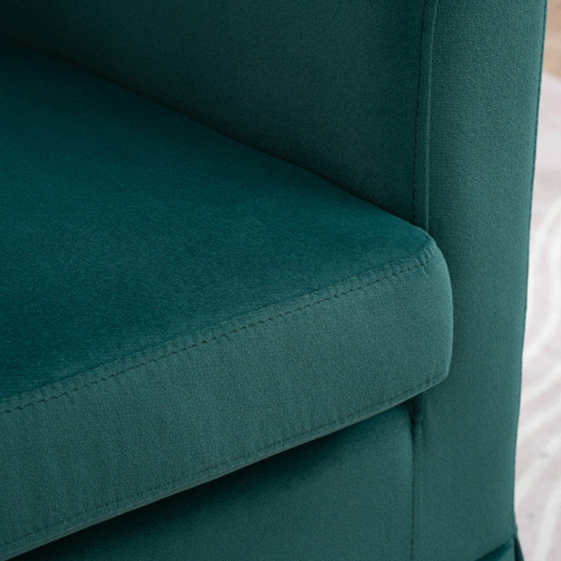 Breiona 27.36" Wide 360-Degree Swivel Chair, Green Velvet