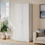 Armoire de rangement de 71 po de hauteur, garde-robe grande capacité, unité de rangement en bois-1559745645