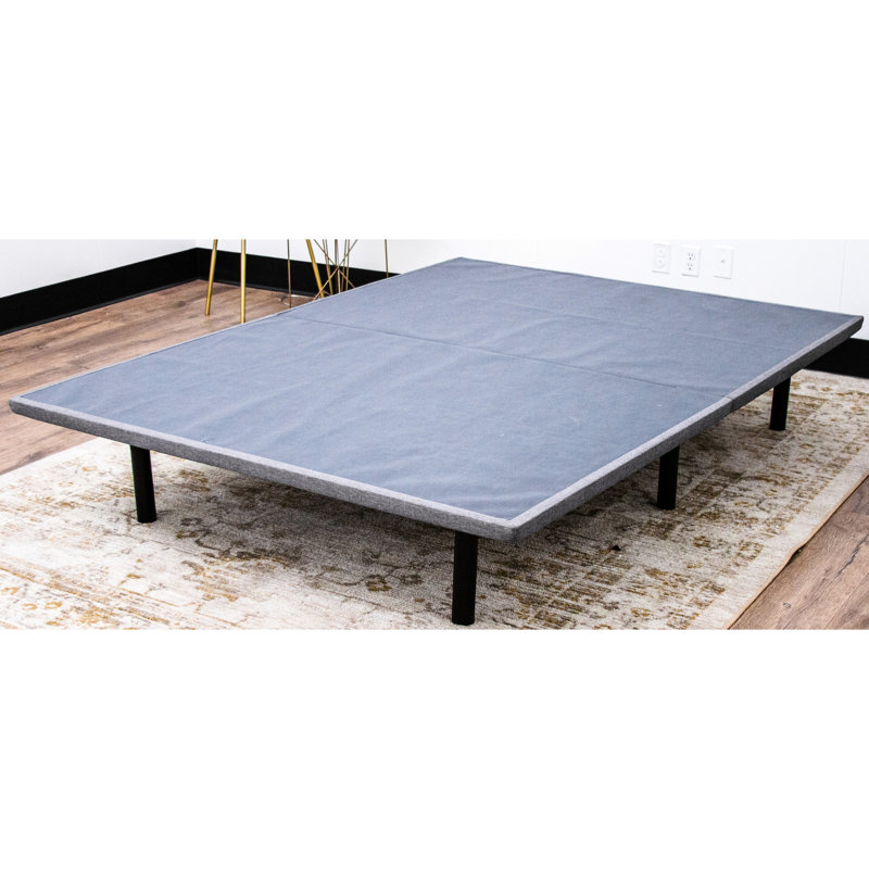 Sommier tapissier X Series - gris, pieds réglables en hauteur, capacité de charge de 1000 lb, tissu plateforme gris à assemblage rapide, 6 pliables