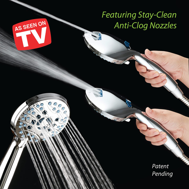 High Pressure 8-mode Handheld Shower Head, Premium Chrome