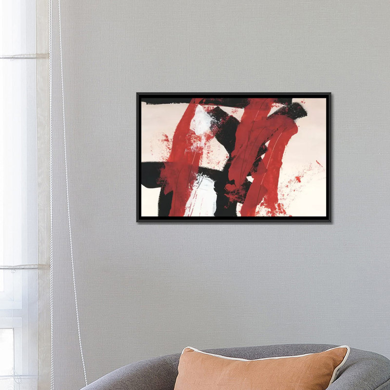 «Hessei II», reproduction sur toile, H 18 po x l 26 po x P 1,5 po, Toile avec cadre noir, Pas de tapis