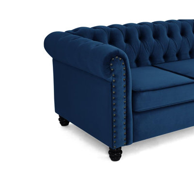Chesterfield Sofa Black Velvet