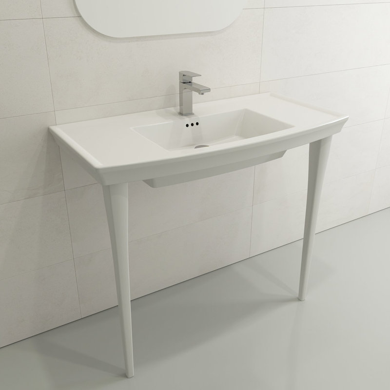 Ensemble de pieds console en argile Lavita, Blanc
