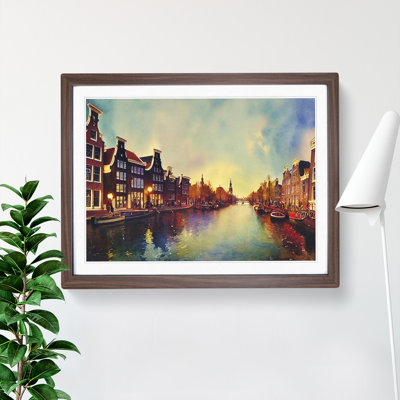 Amsterdam Canal Watercolour Vol.1 - Framed Print