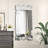Glass Framed Wall Mirror Full Length Mirror Decorative Accent Mirror Geometric Design for Living Room, Bedroom, Bathroom
