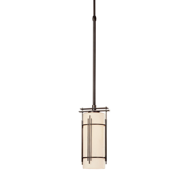 Paralline Mini Pendant - Opal Glass, Dark Smoke