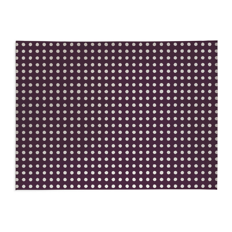 Tapis de cuisine Dot, Aubergine, Rectangle 5 pi x 7 pi