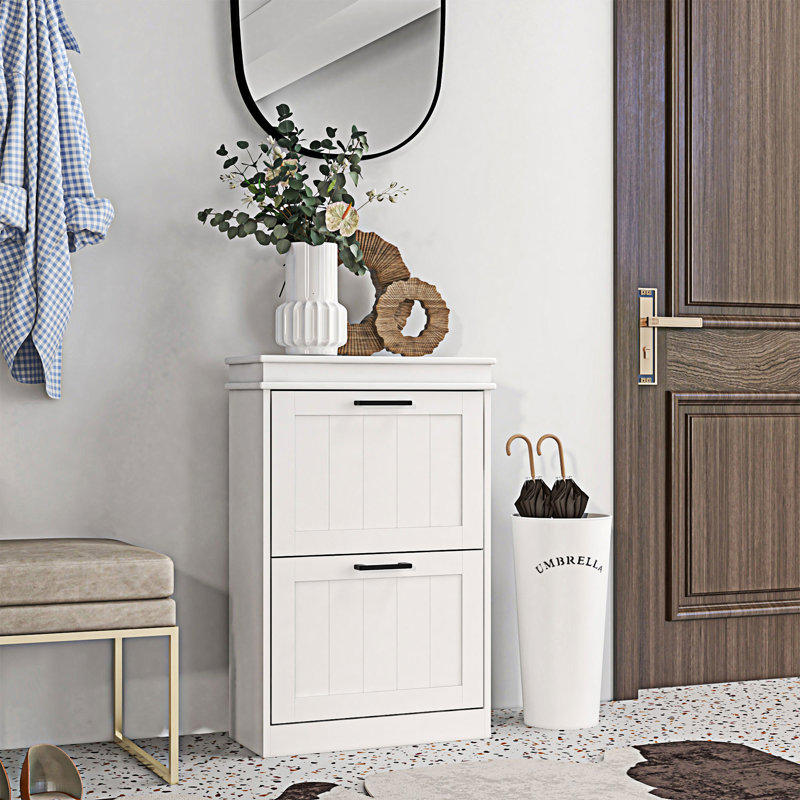 Shoe Cabinet For Entryway, White