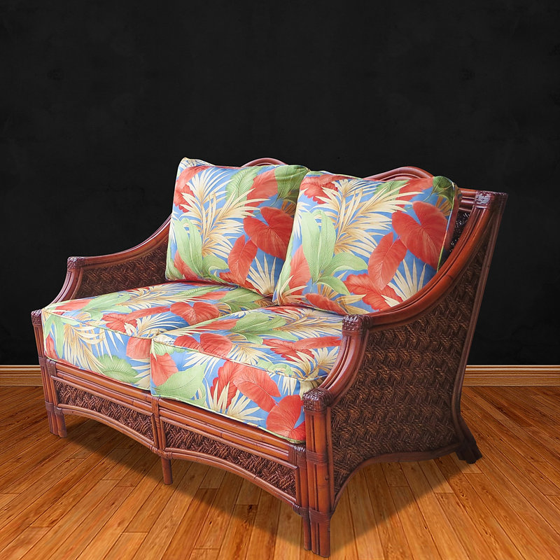 Schmitz Upholstered 50.5'' Loveseat, Malibu, Self Welt