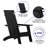 Indoor/Outdoor Modern Dual Slat Back Adirondack Style Chairs-88681447