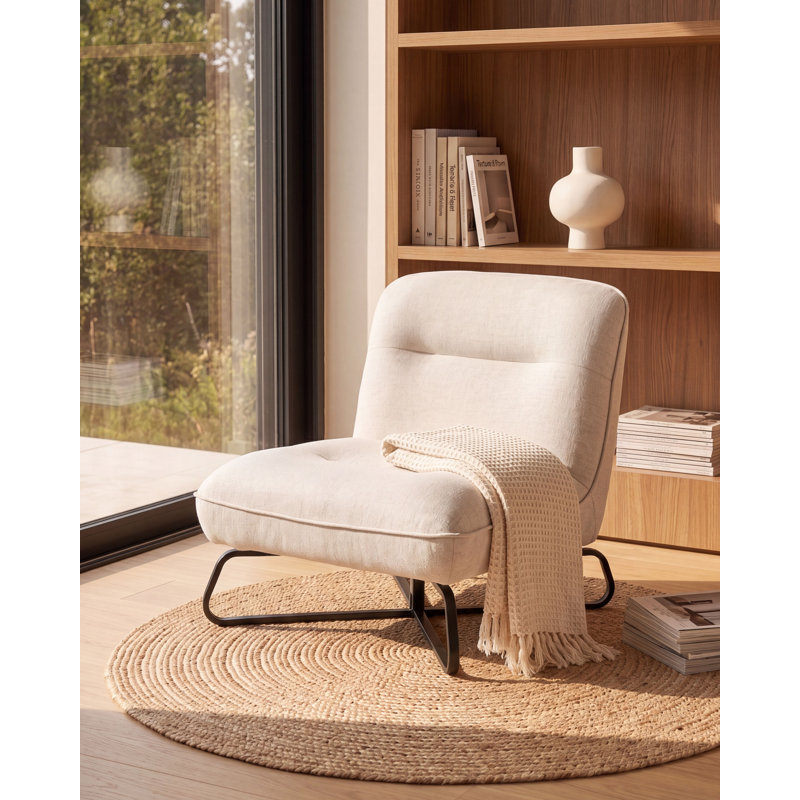 Chariel Upholstered Accent Chair, White