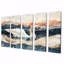 Marbre dansant du cygne V - Art mural animal cygnes - décoration murale moderne 5 pièces-417623477